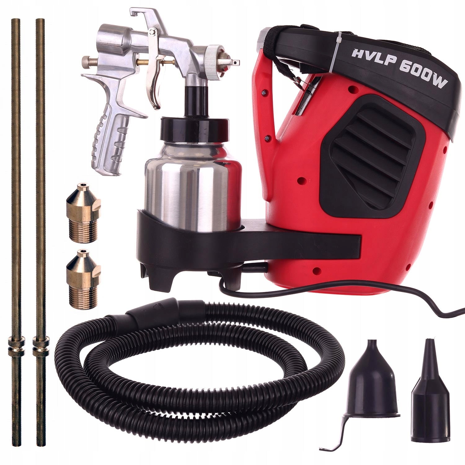 Paint Spray Gun HVLP 600W Painting Furniture Wall 3 Nozzles 1,5 1,8 2,5