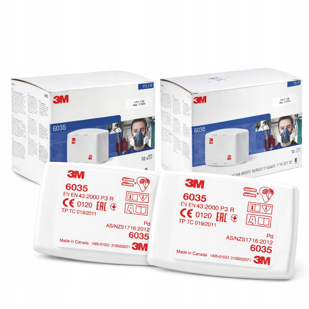 Painting Set Mask 3M 7502 with Absorbers 3M 6035, ORIGINAL Medical device no
