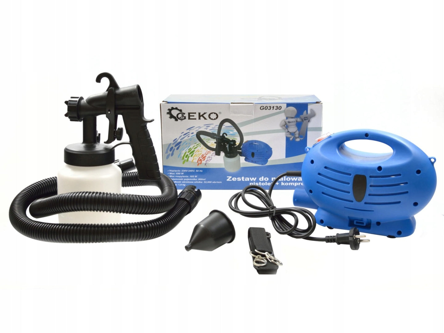 Painting kit GEKO gun compressor