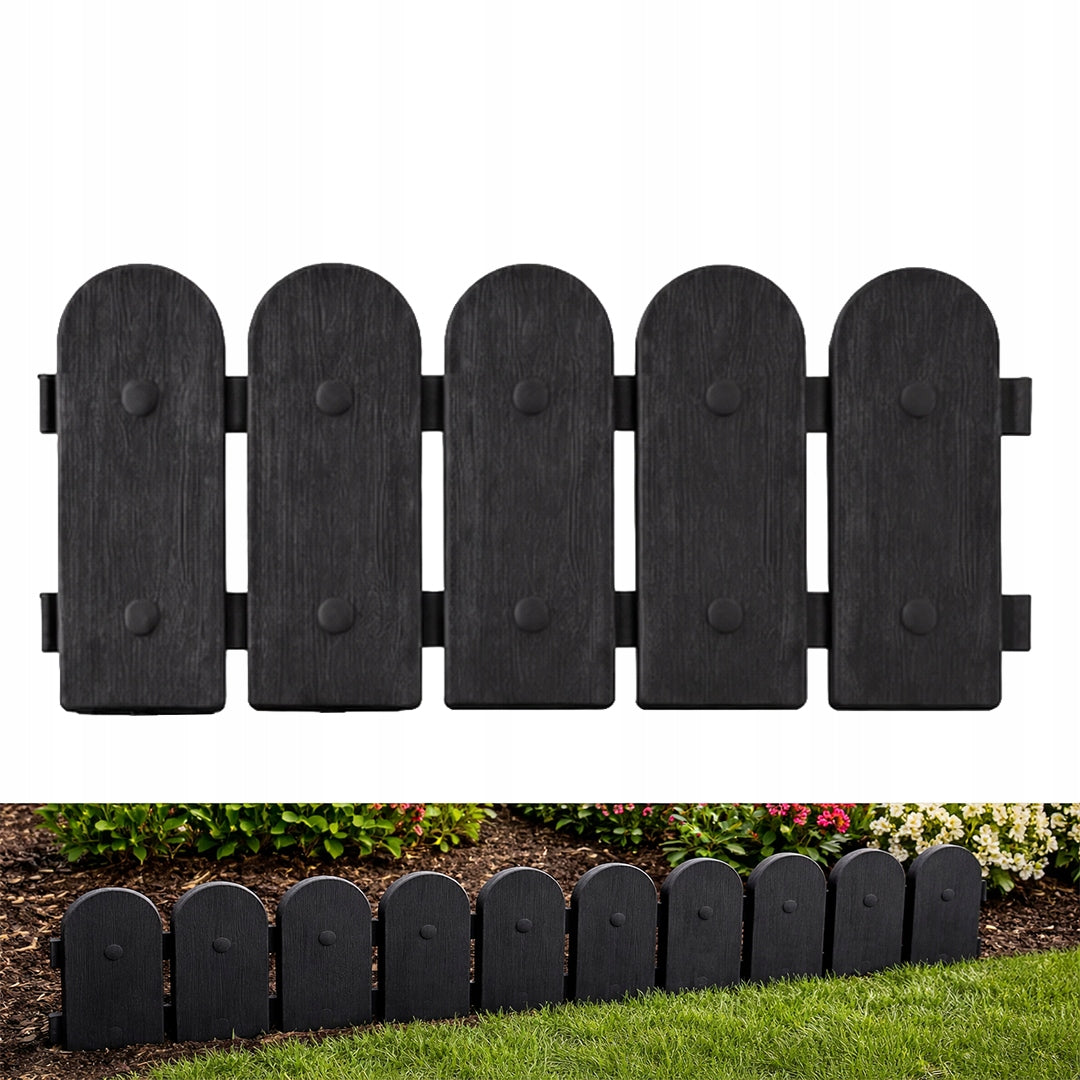 Palisade Lawn fence garden edging 240cm black + anchors Manufacturer code P40 czarny