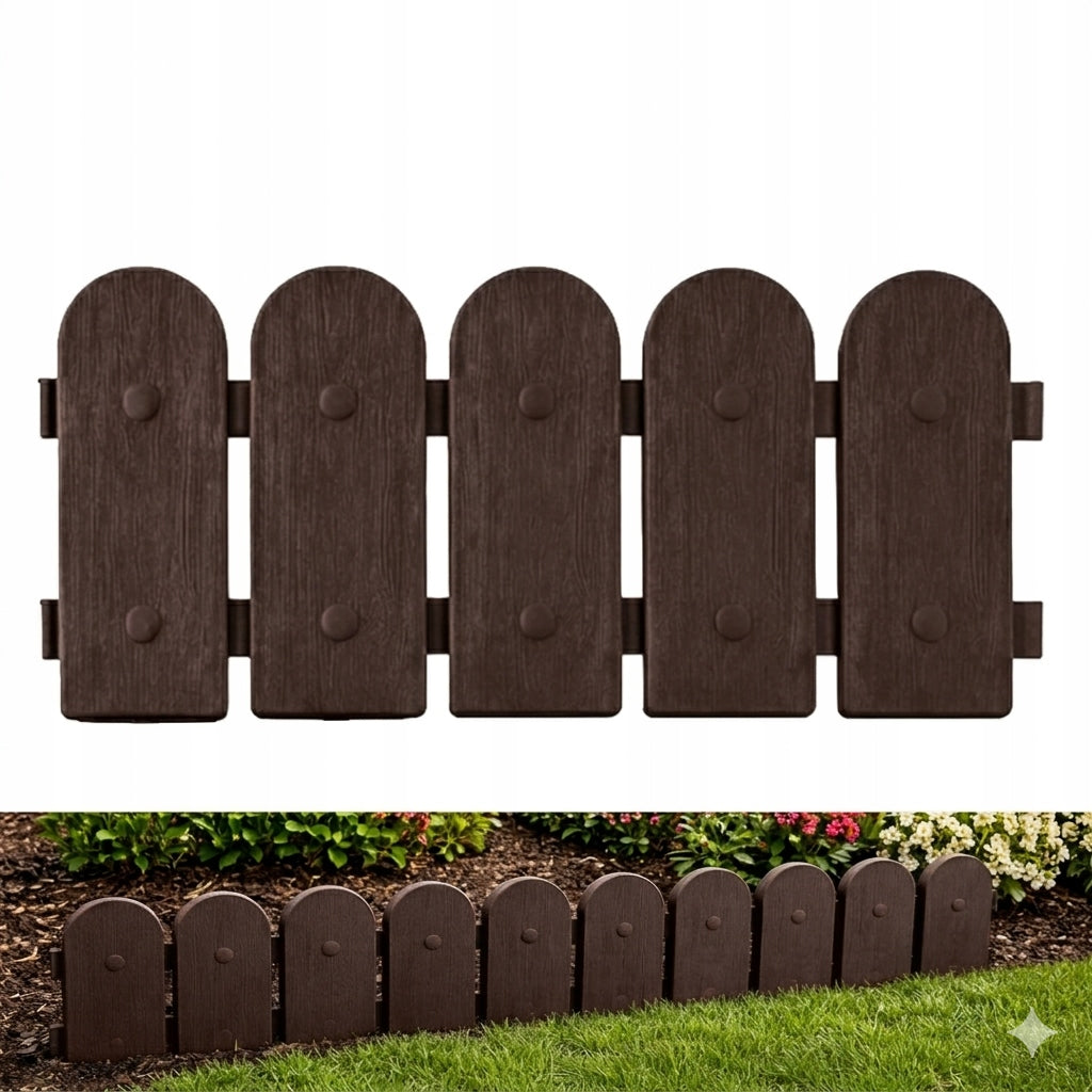 Palisade Lawn fence garden edging 240cm brown + anchors Manufacturer code P40 brazowy