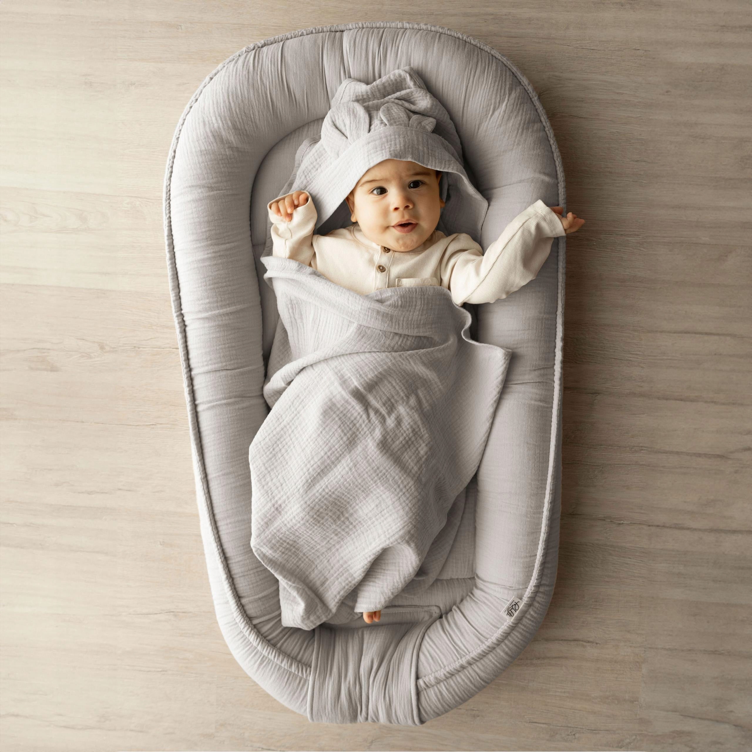 Palulli baby muslin cocoon with flap LONG 100x60cm cotton 100%
