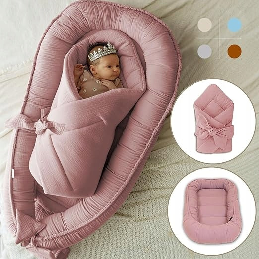 Palulli muslin baby cocoon LONG 100x60cm + CONE 80X80cm Brand Palulli