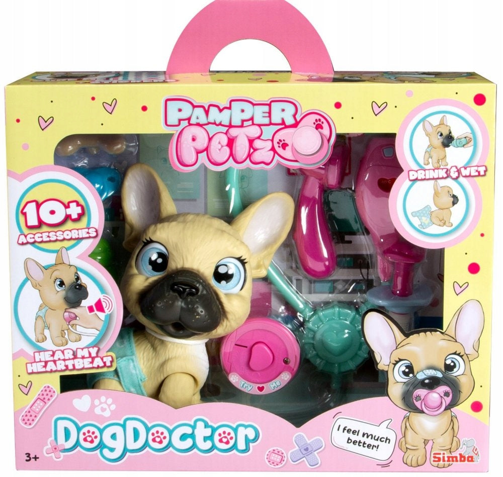Pamper Petz Interactive Veterinarian Kit Dog Bulldog Diaper Gang Manufacturer code 595-0056