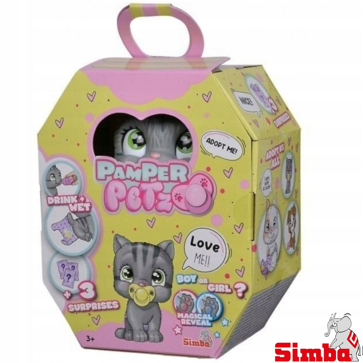 Pamper Petz - Kitten INTERACTIVE Figurine Simba Diaper Gang PamPer Petz