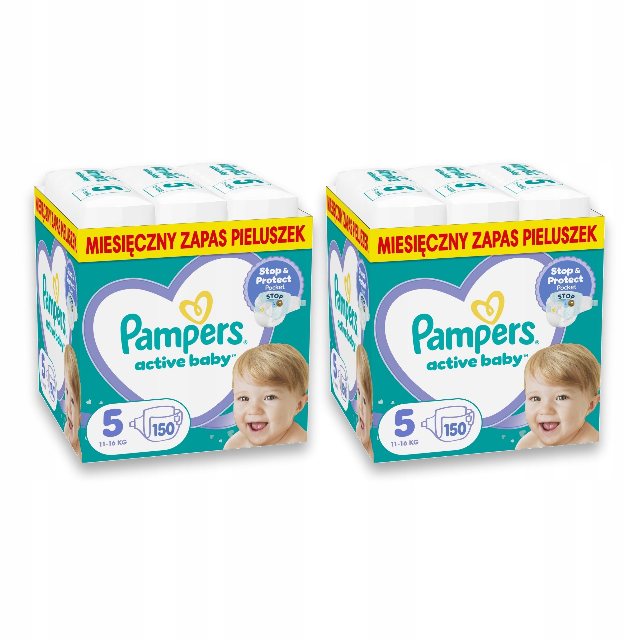 Pampers Active Baby Size 5 2x150 Pcs Diapers Monthly Stock