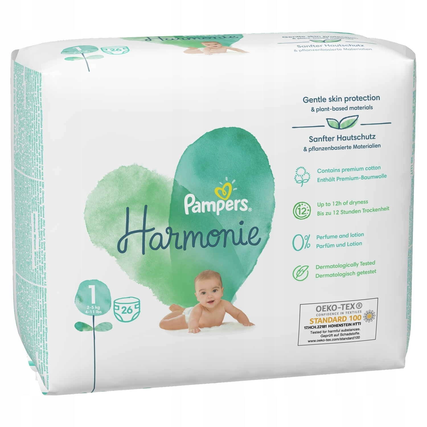 Pampers Harmonie Diaper Size 1 Newborn (2-5 kg) 26 pcs. Brand Pampers