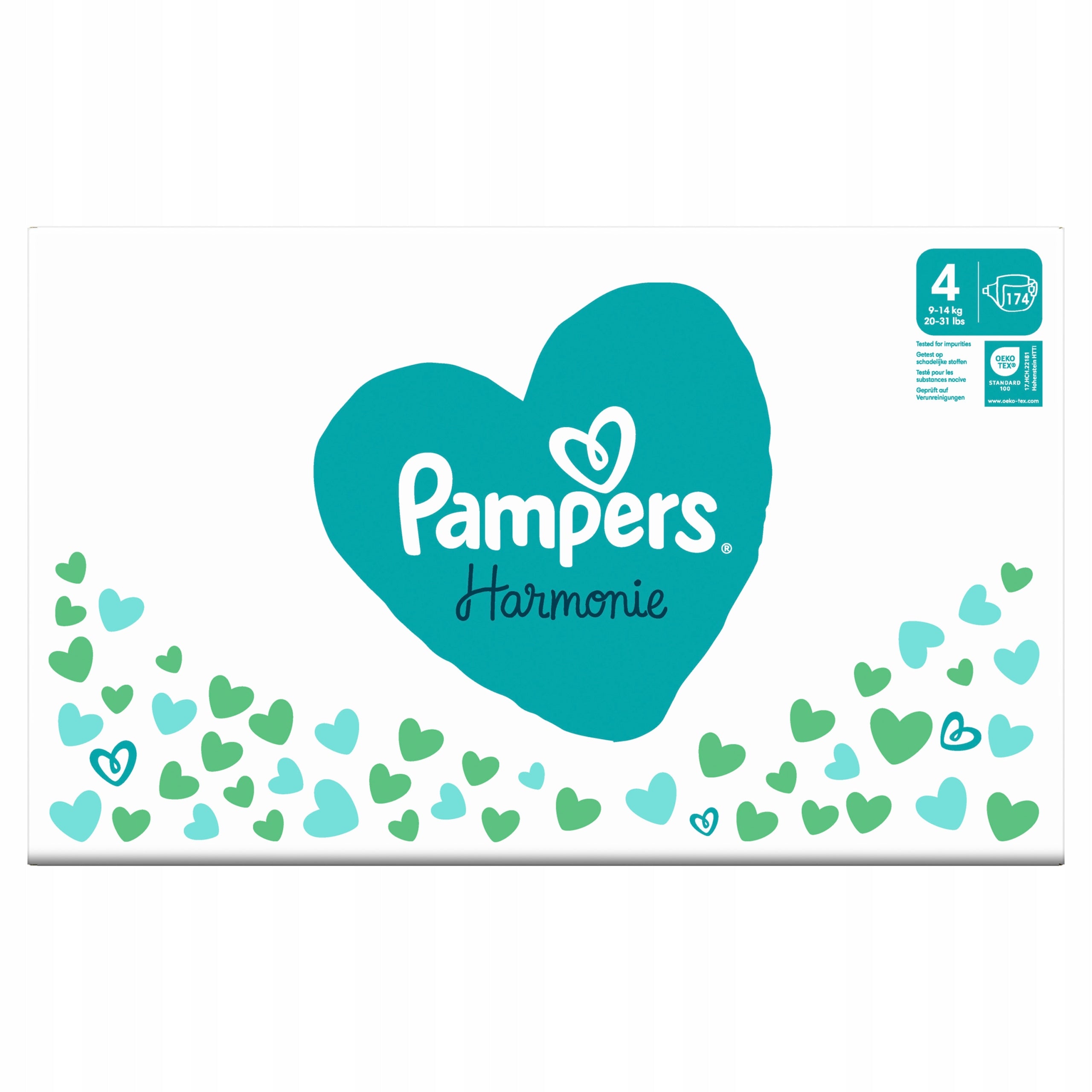 Pampers Harmonie Monthly Box Diapers, Size 4, 9-14 kg, 174 Pack Packaging status original