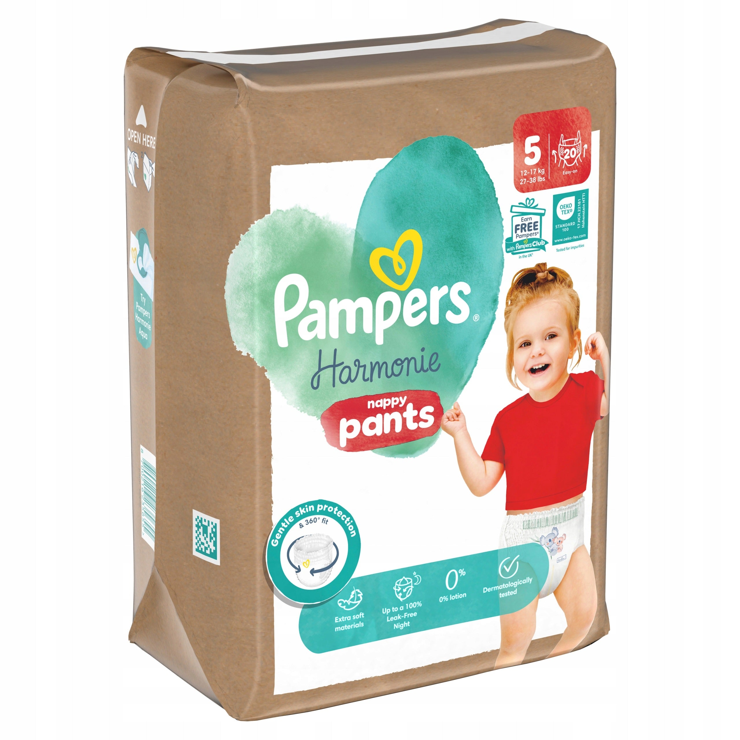 Pampers Harmonie Pants Diapers, size 5, 20 pcs, 12kg-17kg Packaging status original