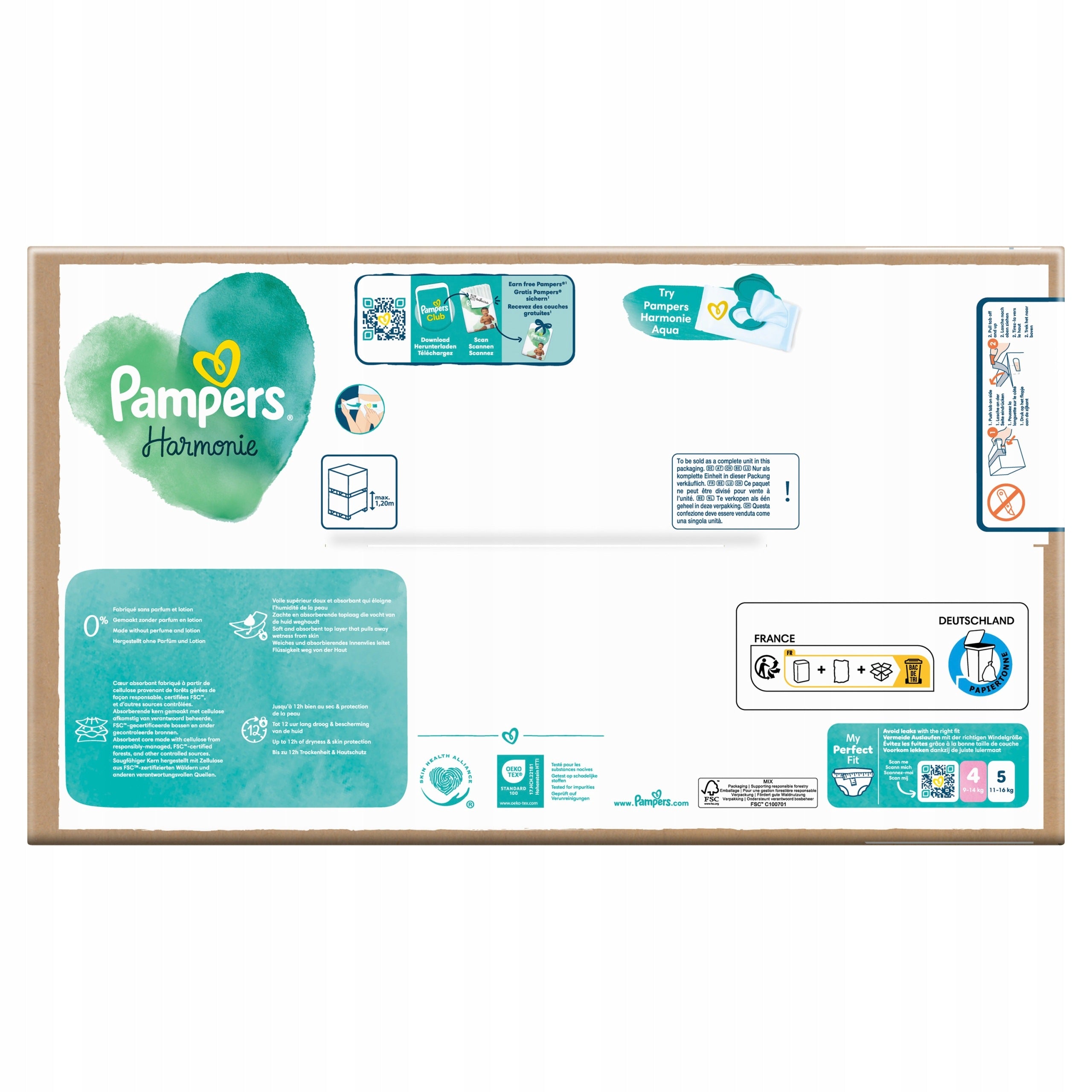Pampers Harmonie Size 4 Maxi Pack 78 Diapers (9-14 kg) Brand no brand