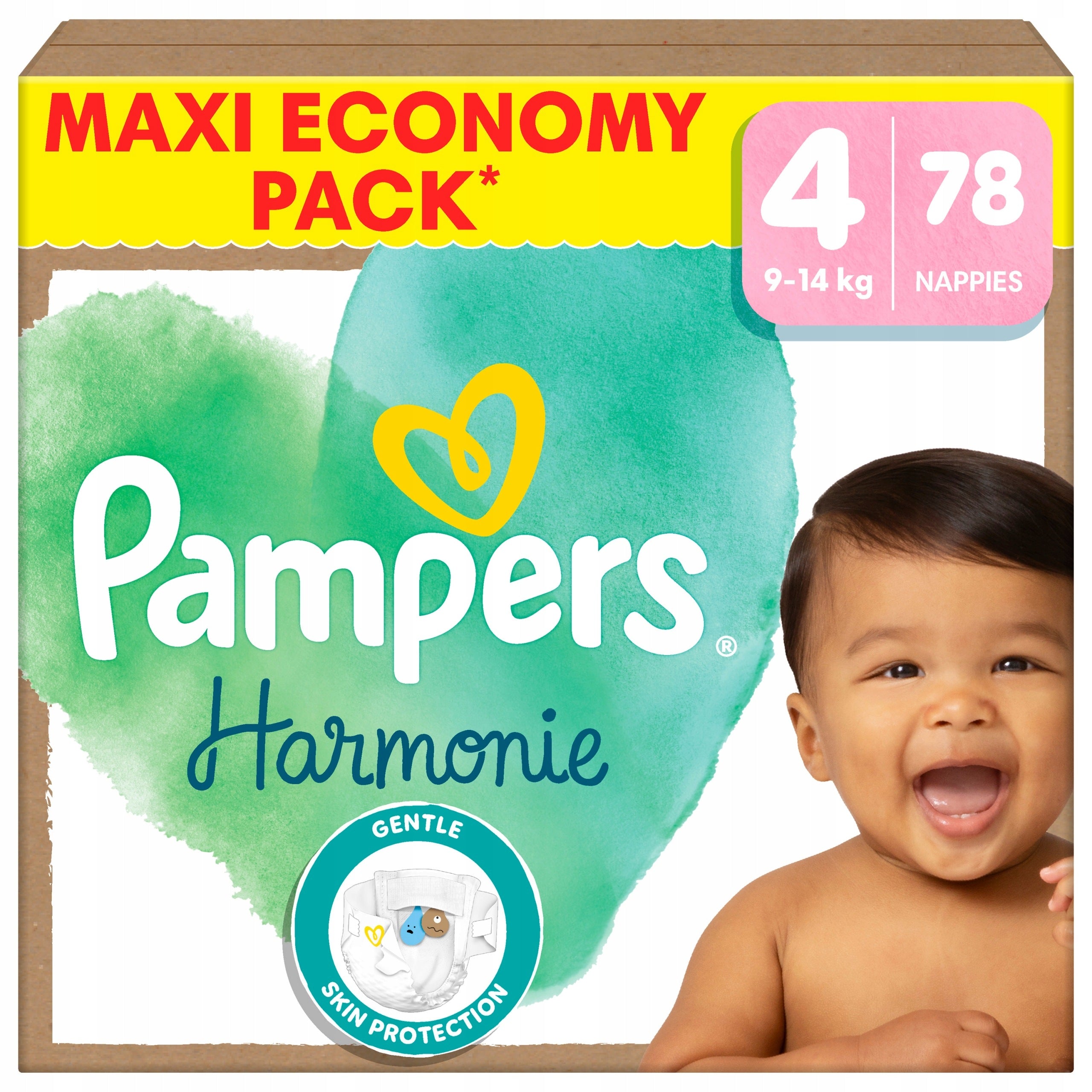 Pampers Harmonie Size 4 Maxi Pack 78 Diapers (9-14 kg)
