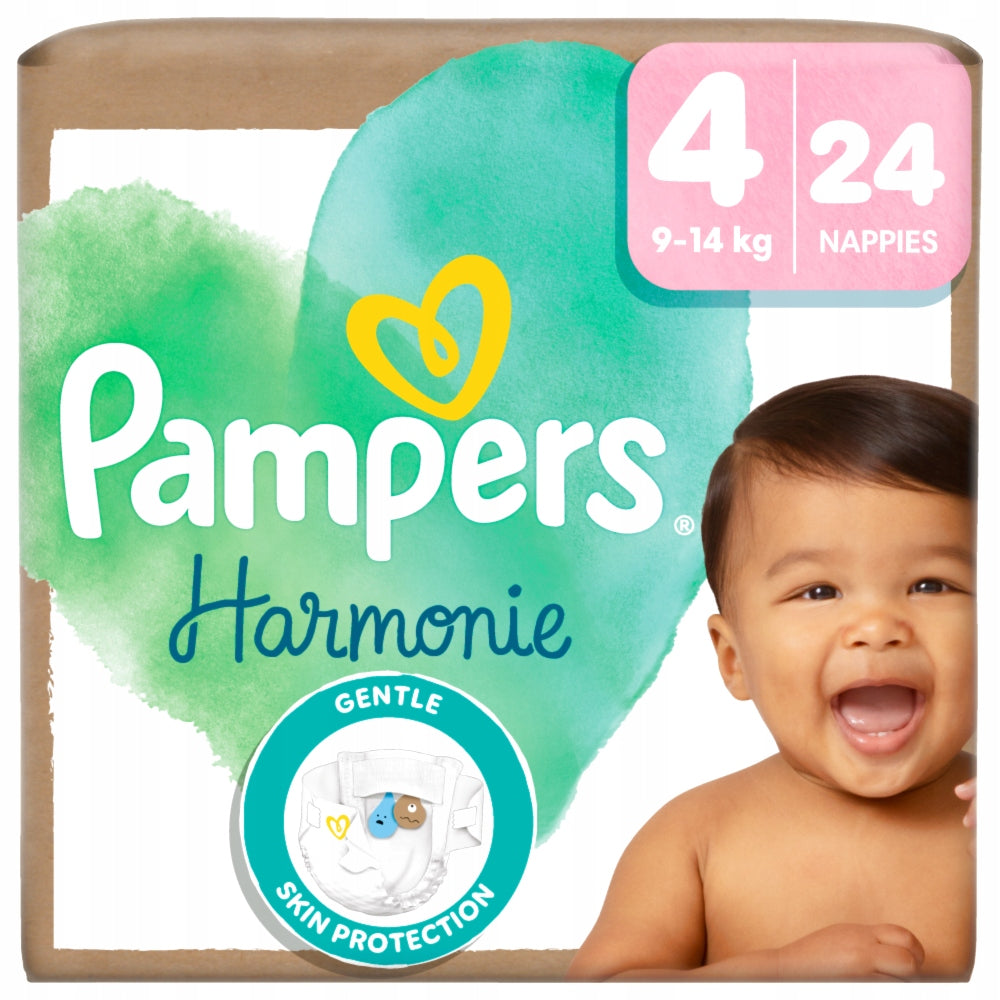 Pampers Harmonie diapers, diapers size 4, 24 pcs, 9kg-14kg Diapers type disposable