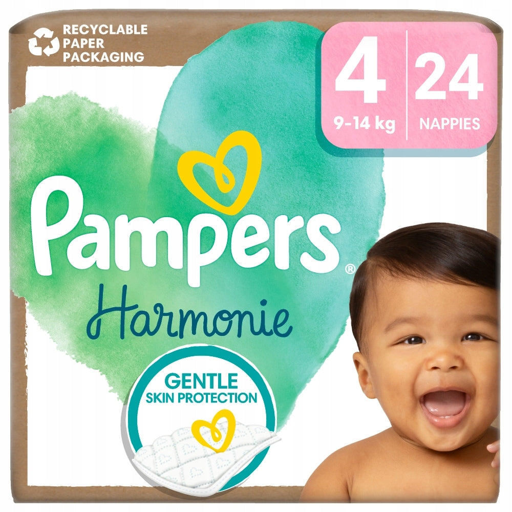Pampers Harmonie diapers, diapers size 4, 24 pcs, 9kg-14kg