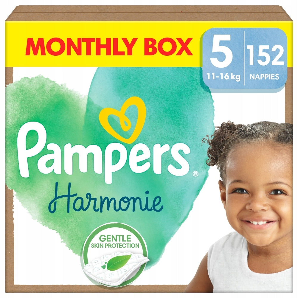 Pampers Harmonie diapers, size 5, 11-16 kg, 152 pcs, Monthly Box