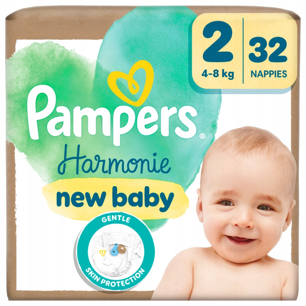 Pampers Harmonie new baby diapers, size 2, 32 pcs, 4kg-8kg
