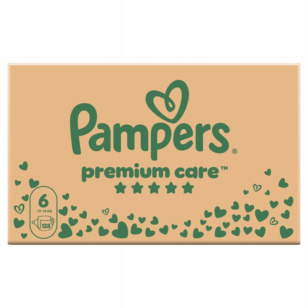 Pampers Premium Care Monthly Box size 6, 128 nappies, 13kg-18kg Packaging status original