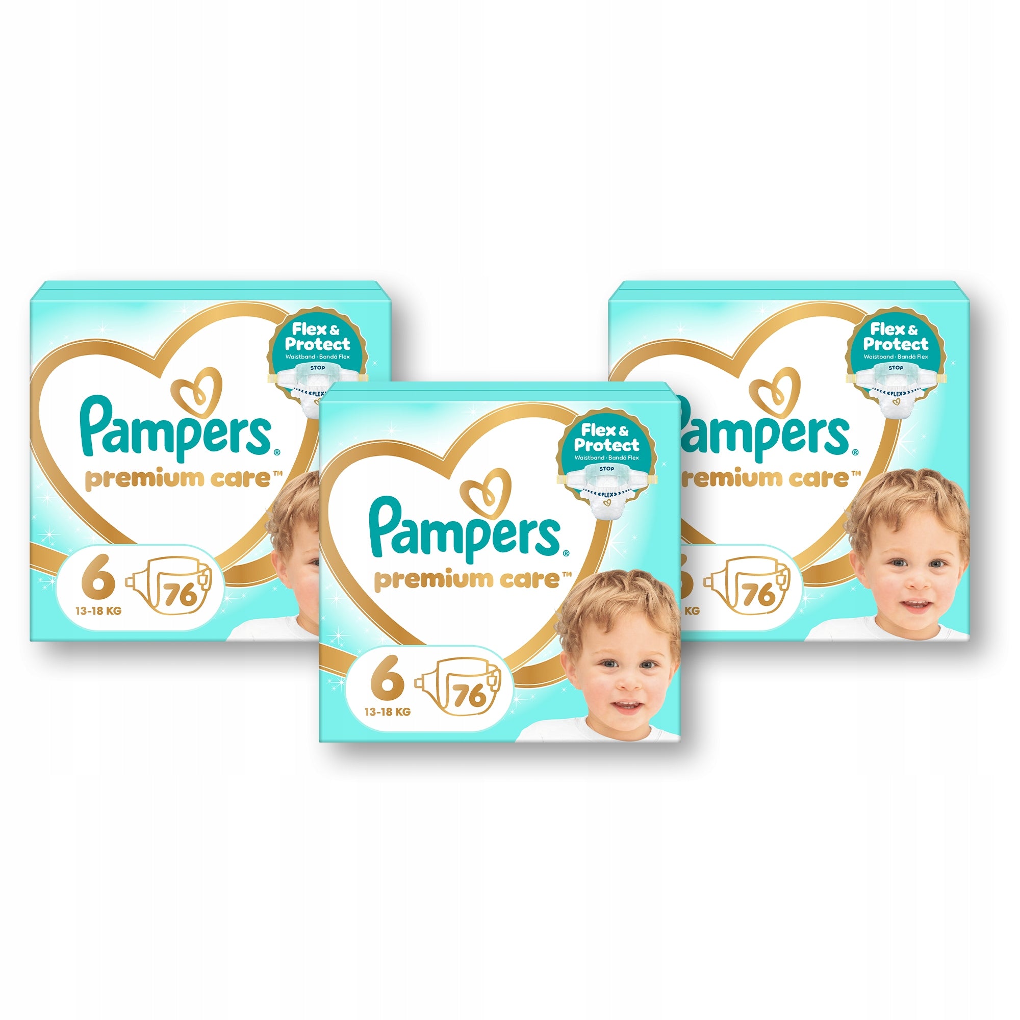 Pampers Premium Care size 6, 3x 76 pcs, 13-18 kg Diapers