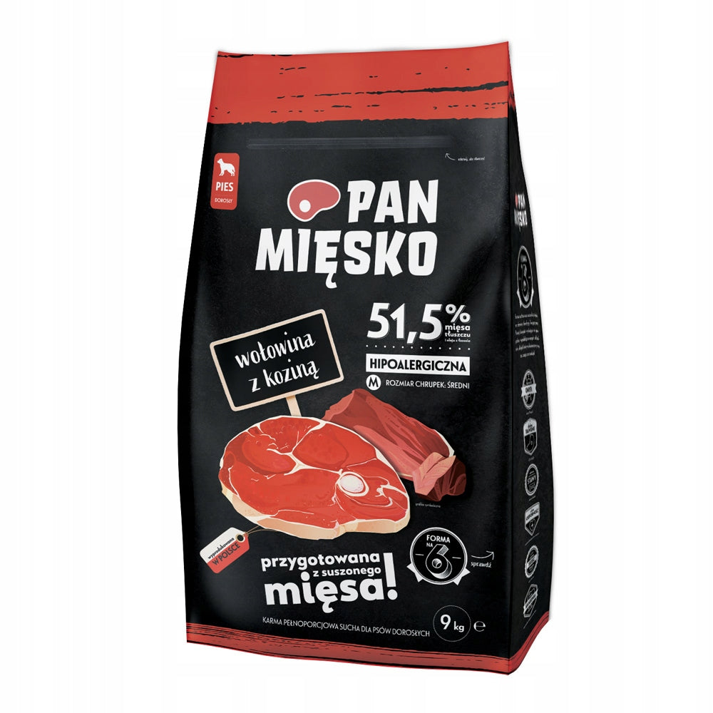 Pan Mięsko beef with goat crisps M 9kg