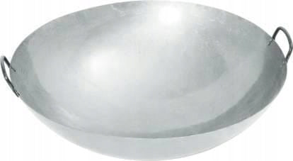 Pan Steel wok HENDI ⌀710x220mm, handles, thickness 1,5 mm, steel