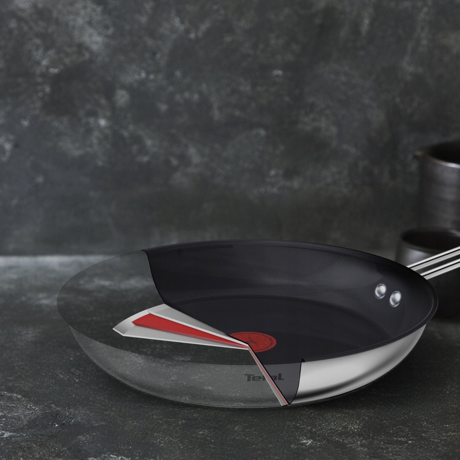 Pan TEFAL Nordica 20 cm steel induction ceramic coating Manufacturer code H8710255