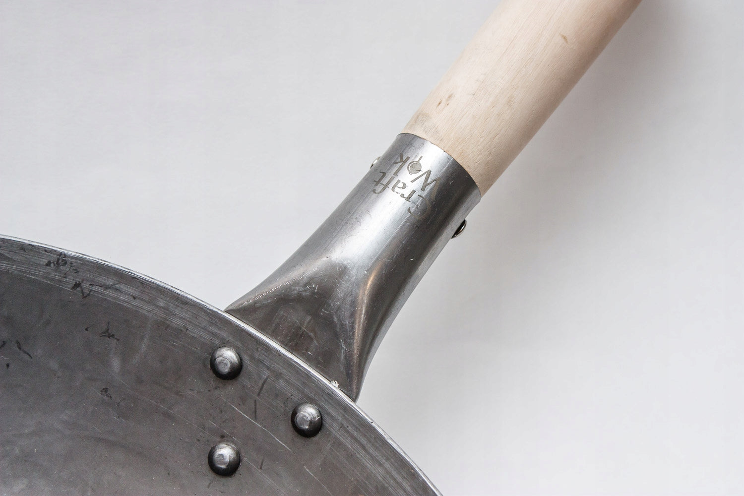 Pan Wok 30 cm Carbon Steel Flat Bottom Gas Induction Handle Craft Wok Manufacturer code 731W316-12in