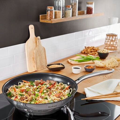 Pan Wok TEFAL Infinite H8151925 28 cm steel induction Manufacturer code H8151925