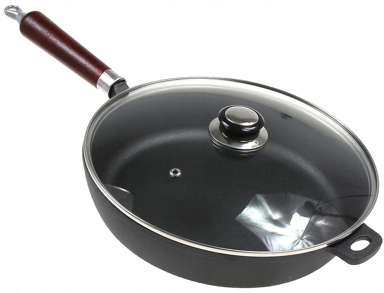 Pan with Lid CAST IRON 30cm Large GAS INDUCTION Brand Krisberg