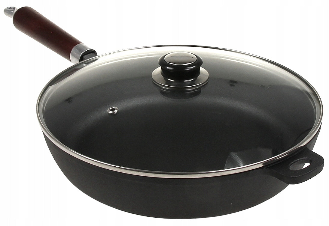 Pan with Lid CAST IRON 30cm Large GAS INDUCTION EAN (GTIN) 5903818651998