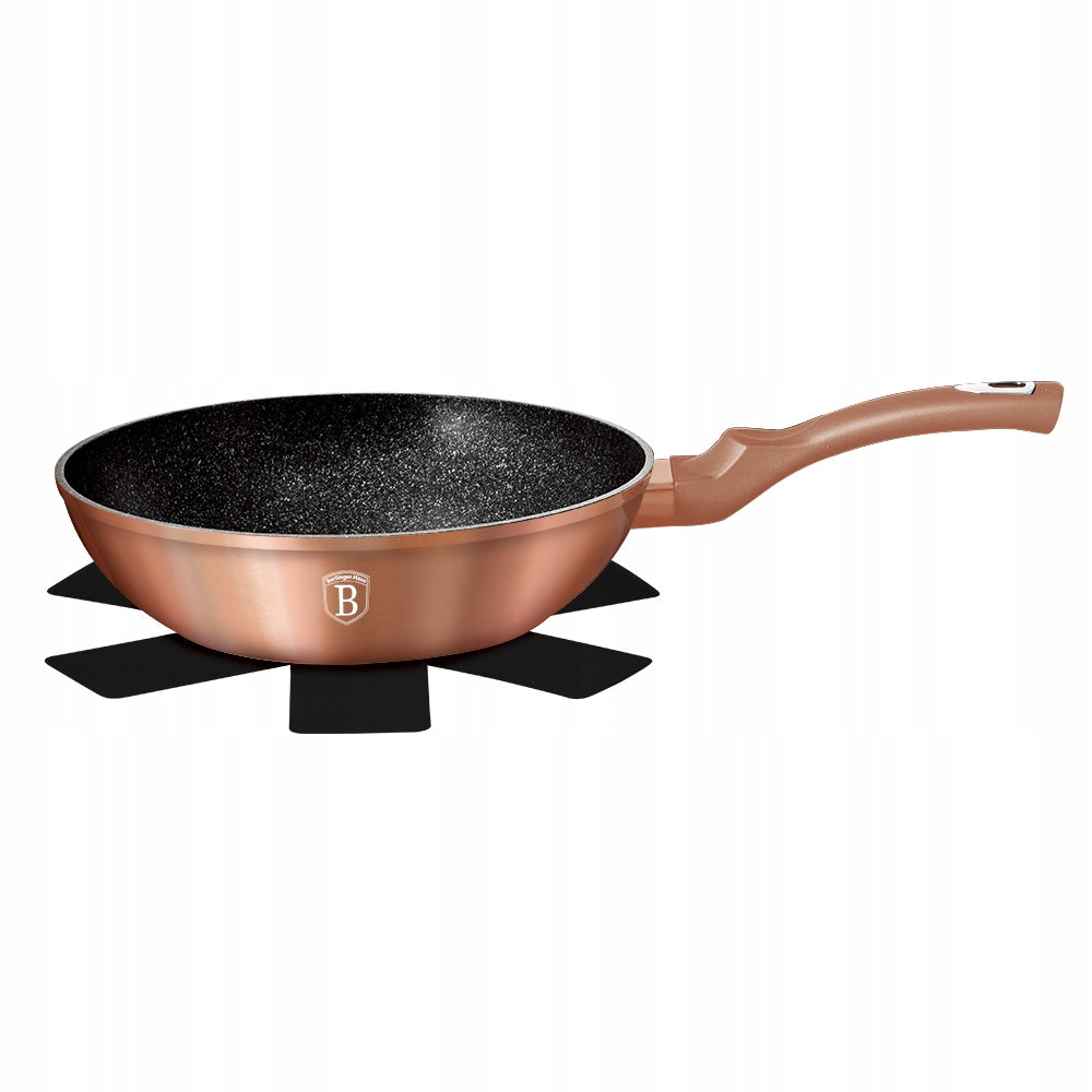 Pan with granite coating / wok 28cm BERLINGER HAUS Metallic Line Rosego Brand Berlinger Haus