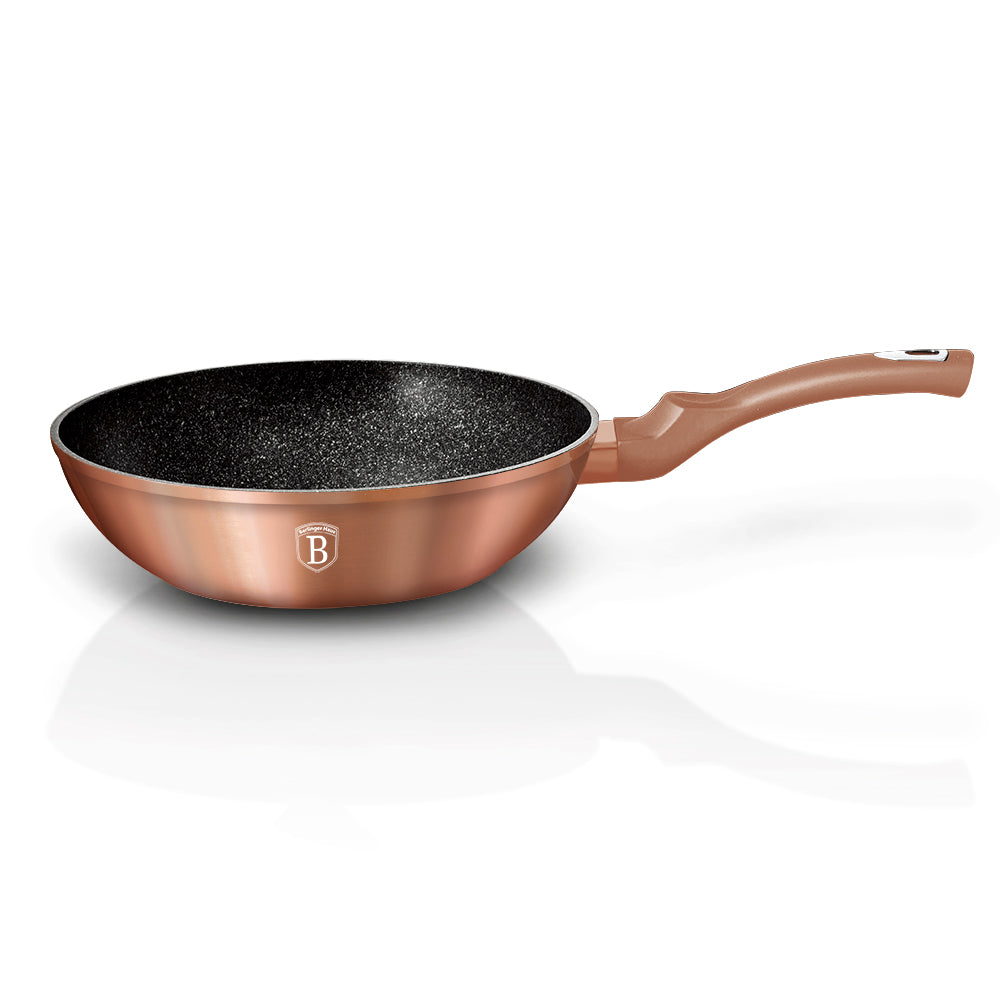 Pan with granite coating / wok 28cm BERLINGER HAUS Metallic Line Rosego Manufacturer code BH-1512N