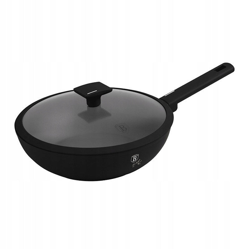 Pan wok with lid 28cm BerlingerHaus BH-8181 Matte Black Brand Berlinger Haus