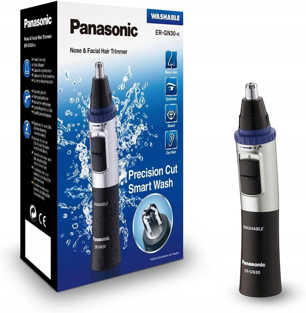 Panasonic ER-GN30 Vortex EAR NOSE TRIMMER WATERPROOF Machine, Black