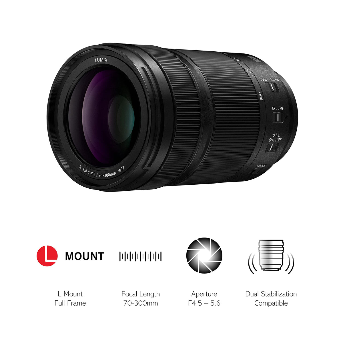 Panasonic Lumix S-R70300E 70-300 mm f4.5-5.6 Macro Brand Panasonic