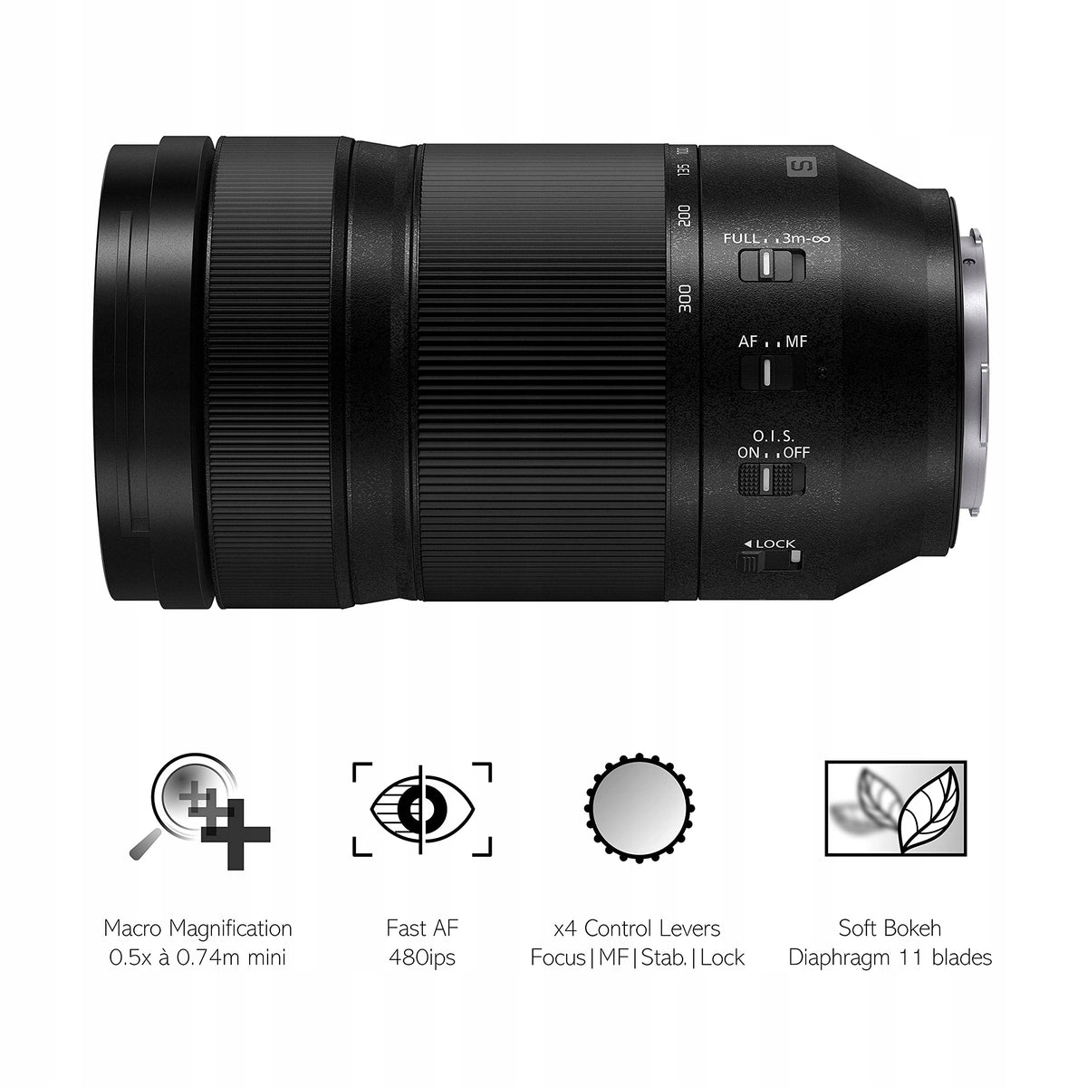 Panasonic Lumix S-R70300E 70-300 mm f4.5-5.6 Macro Model Lumix S 70-300mm