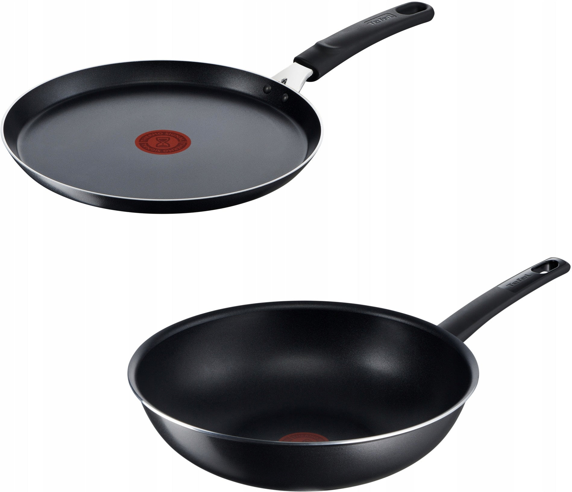 Pancake Pan Set 25cm Wok Simplicity TEFAL Non-Stick 28cm