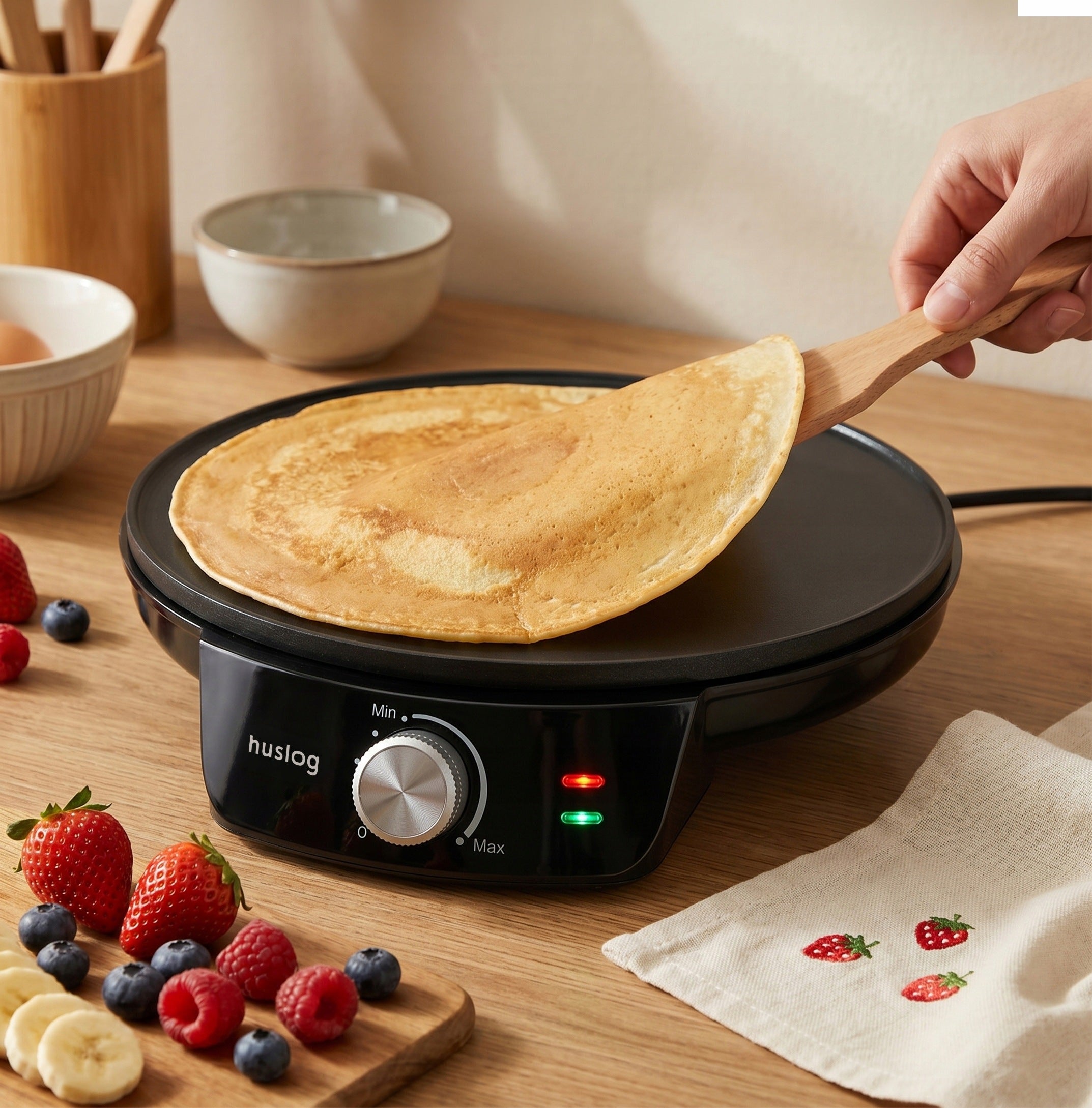 Pancake maker Huslog 1200W – pancake pan - 29 cm Packaging status original