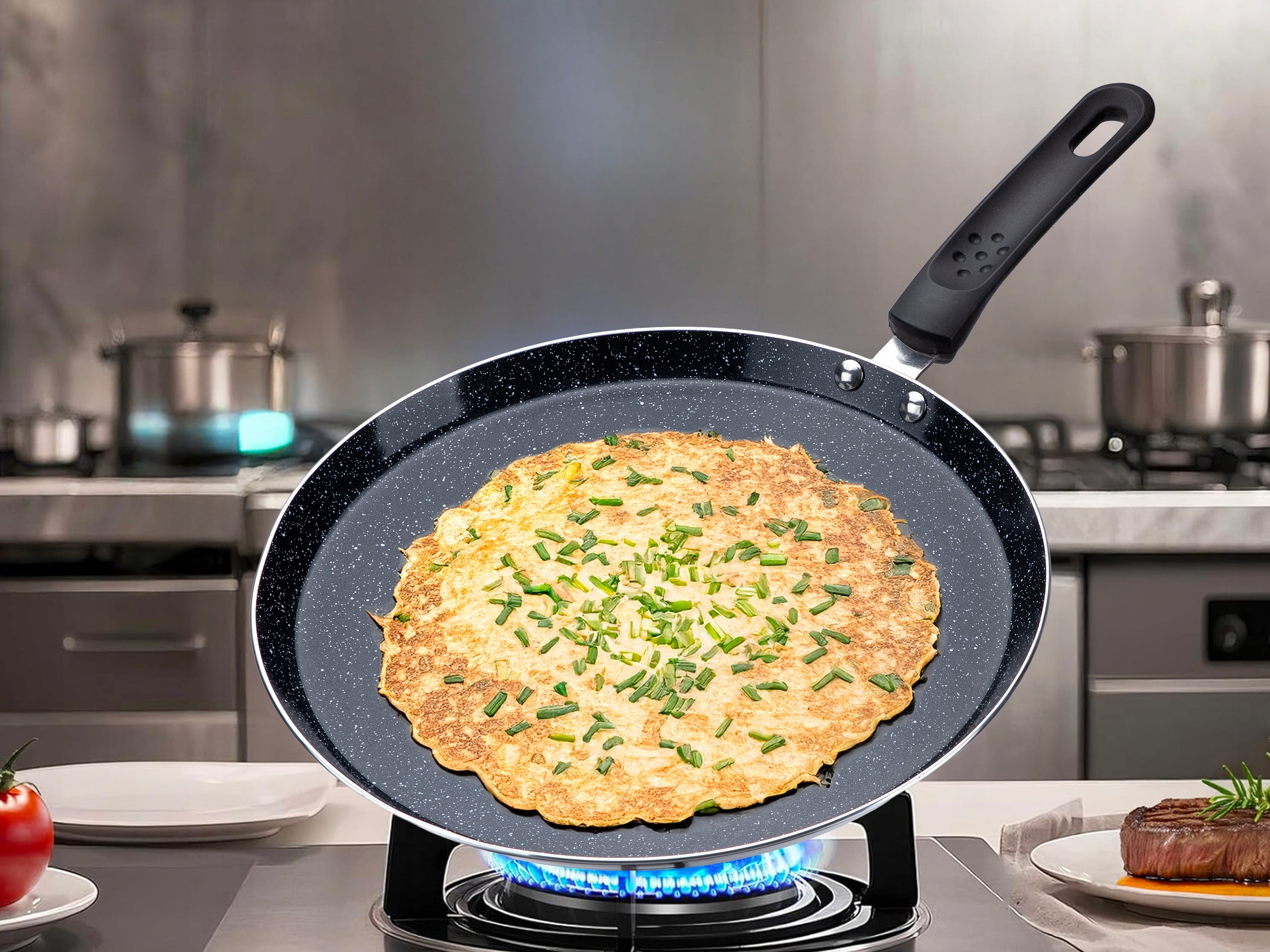 Pancake pan Elitehoff 28 cm non-stick (non-stick) Packaging status original