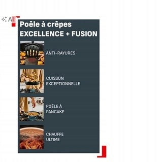 Pancake pan Excellence+ Tefal 28cm FusionCore G3303902 Diameter 28 cm