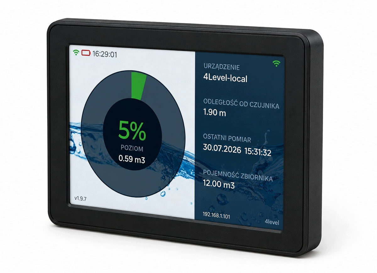 Panel Room Touch Screen for 4level-cloud WiFi Septic Tank Level Sensor