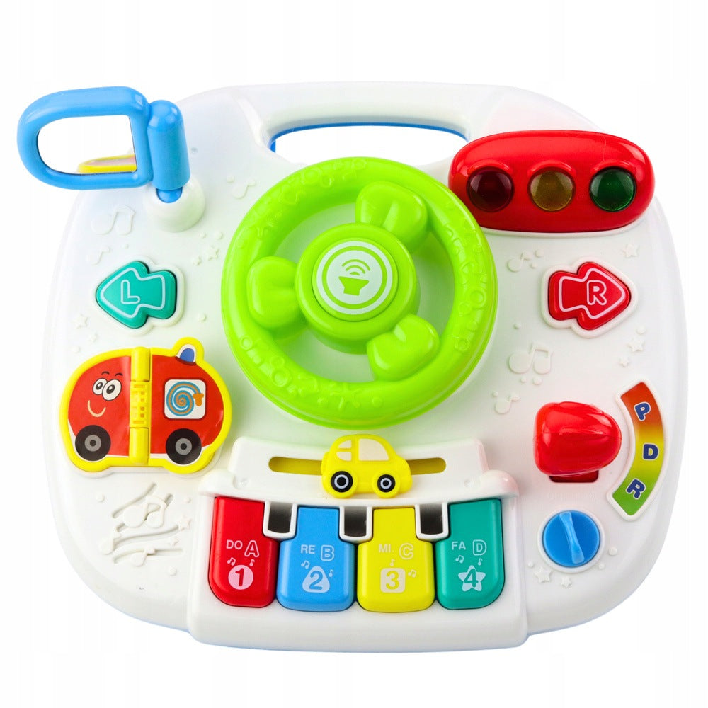 Panel Table Interactive Educational Steering Wheel 2in1 Lights Sounds Brand LEAN Toys