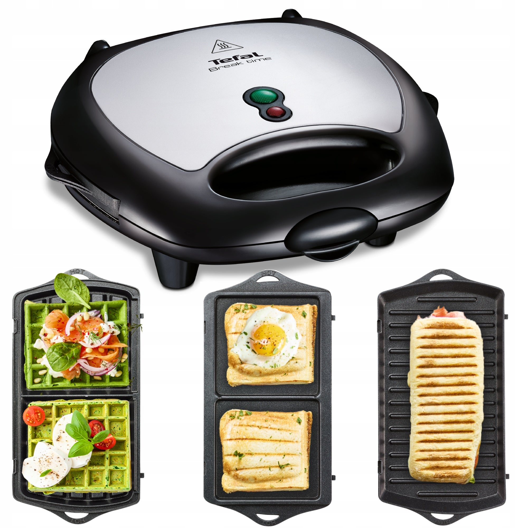 Panini Waffle Maker for sandwiches 3in1 TEFAL Break Time SW6148