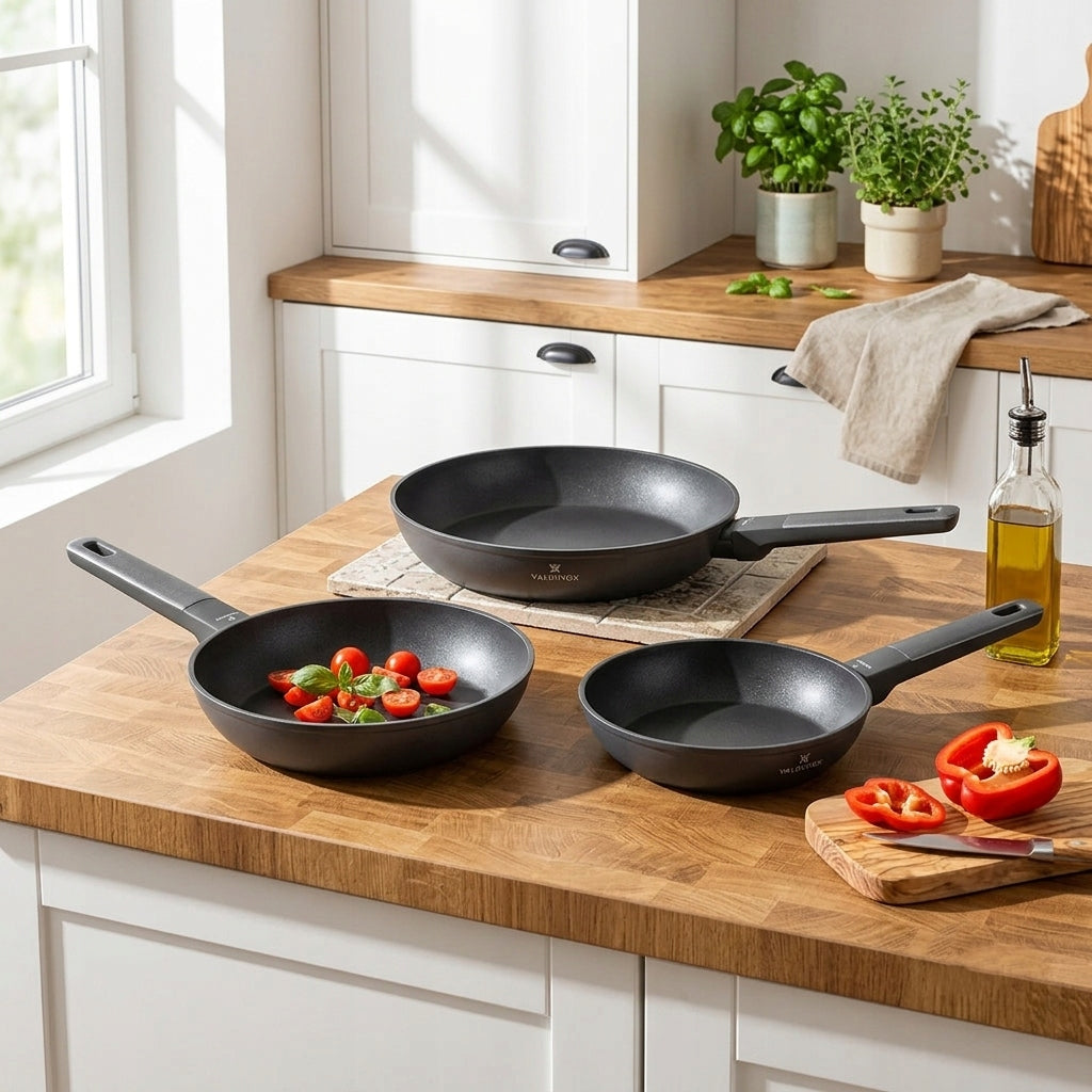 Pans 20/24/28 cm Valdinox Modern induction gas non-stick pan set Manufacturer code GRA00008739