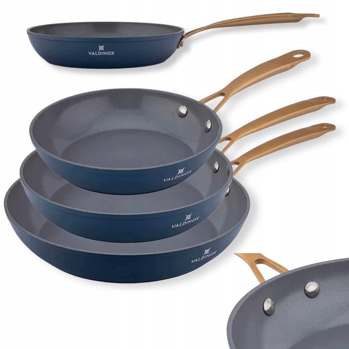 Pans Valdinox Giovanni Set of 3 pans 20/24/28 cm for gas induction