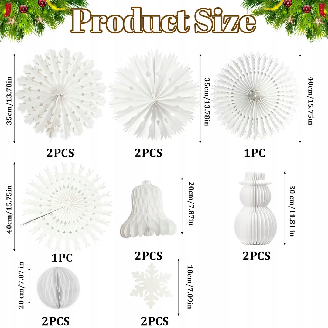 Paper Christmas Decorations 14 Pcs Manufacturer code ozdoby papierowe