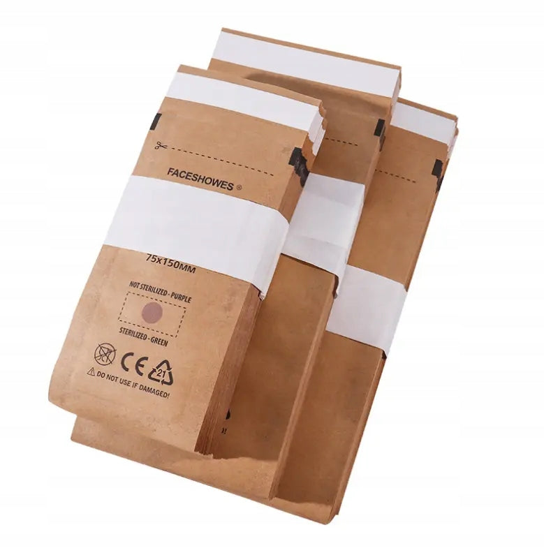 Paper bags for sterilization of tools| 100 pcs SIZE: 75 x 150 mm