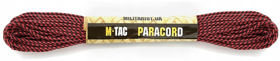 Paracord Survival Cable Minicord 15m Black/Red 15m M-TAC Manufacturer code 10270169