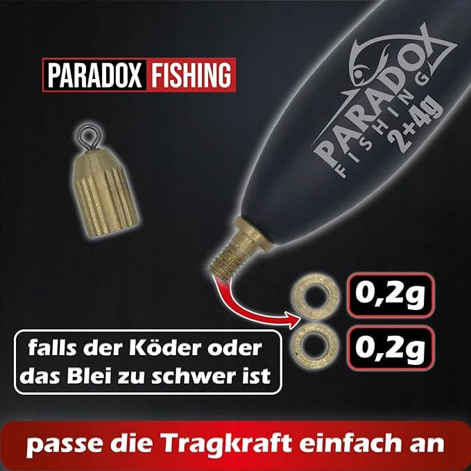 Paradox Fishing Floats Waggler Set 4g–8g 5pcs Match Universal Packaging status original