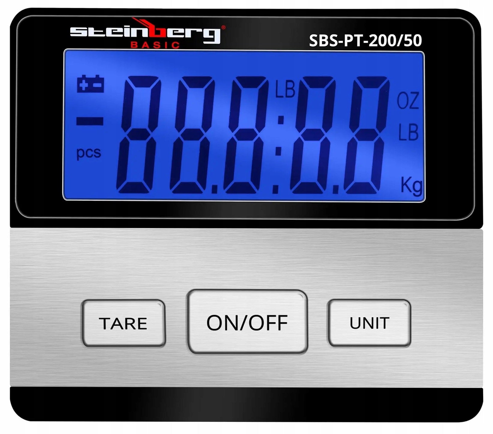 Parcel scale 200kg/50g LCD terminal Basic STEINBERG SBS-PT-200/50 10030133 Manufacturer code 3133