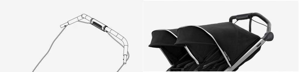 Parent handle for Thule Urban Glide 2 Double stroller (replacement part) EAN (GTIN) 091021048683