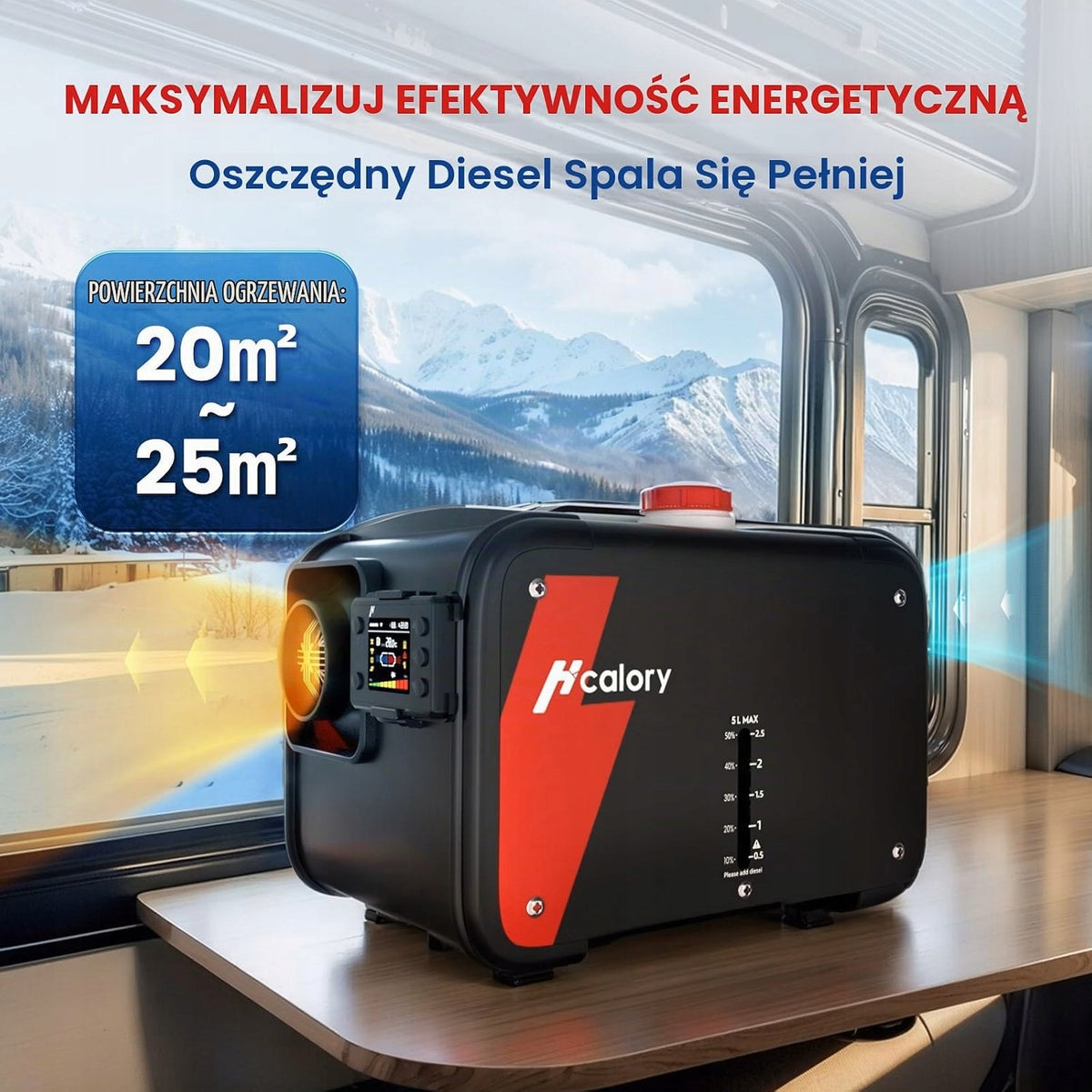 Parking heater 8kW 230V HCALORY 12V 24V BLUETOOTH OIL HEATER Manufacturer code HCALORY8KW